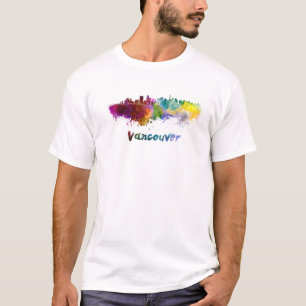 Camiseta Vancouver skyline in watercolor