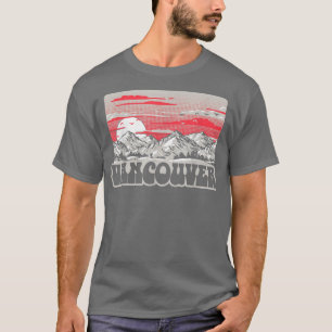 Camiseta Vancouver Vintage Ochties Montañas Retro Gráfico