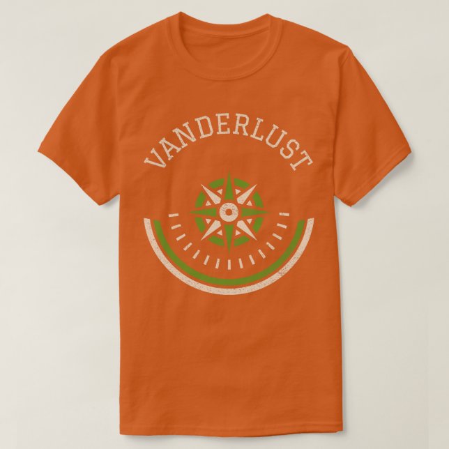 Camiseta Vanderlust Compass Viajero Van Life (Diseño del anverso)