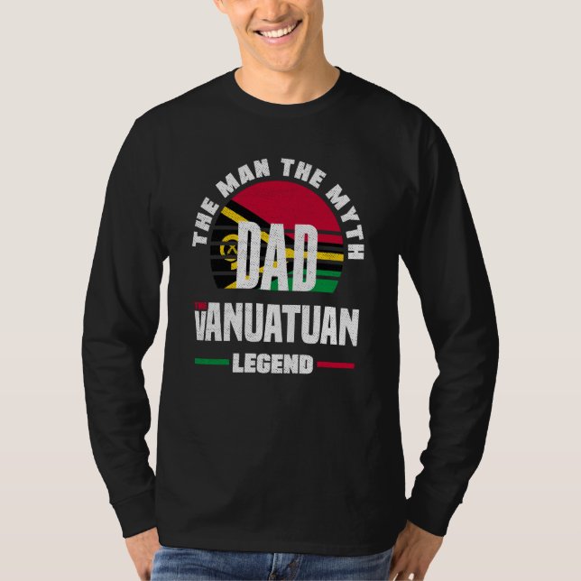Camiseta Vanuatu Vanuatuan Vanuatu Flag Fathers Day (Anverso)