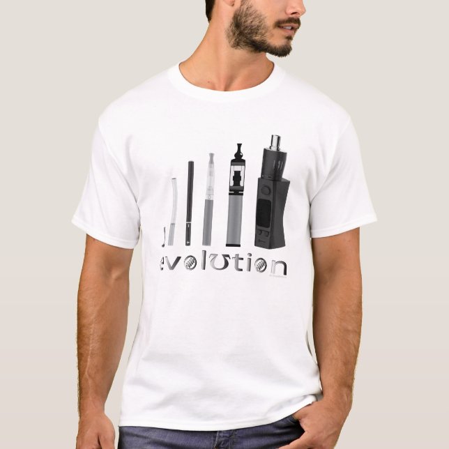 Camiseta Vape | Evolución de la uva en gris por VapeGoat™ (Anverso)