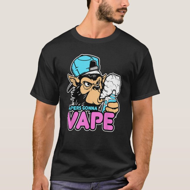 Camiseta Vapers Gonna Vape Gorilla T-Shirt Vape Tee (Anverso)