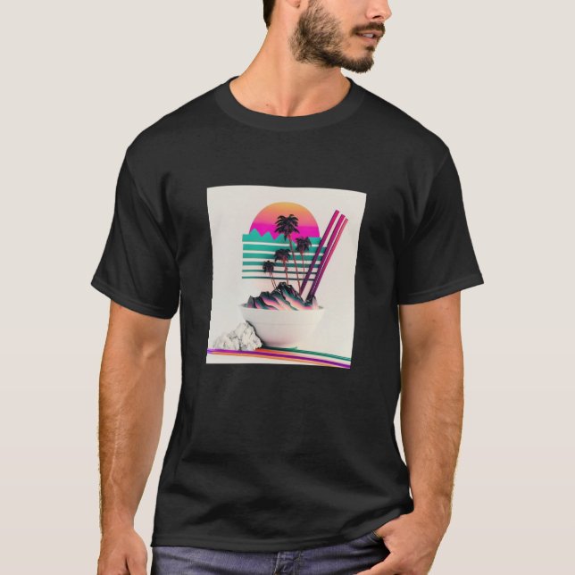 Camiseta Vaperwave Aesthetic Glitch Retrowave Synthwave  1 (Anverso)