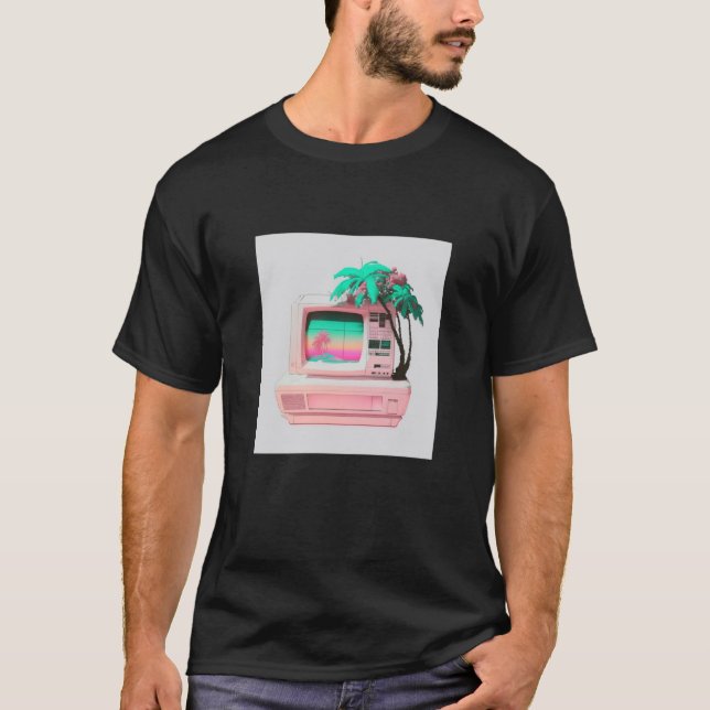 Camiseta Vaperwave Aesthetic Glitch Retrowave Synthwave  12 (Anverso)