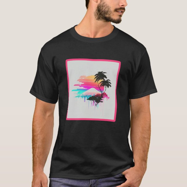 Camiseta Vaperwave Aesthetic Glitch Retrowave Synthwave  2 (Anverso)