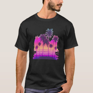 Camiseta Vaperwave Estético Glitch Palm Retrowave Synthwav