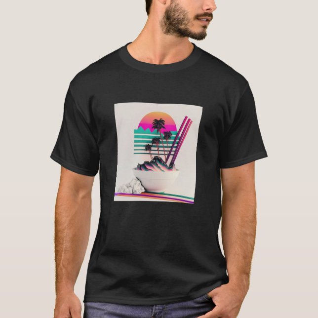 Camiseta Vaperwave Estético Glitch Retrowave Synthwave 1 (Anverso)