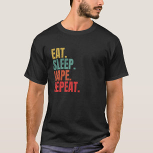 Camiseta Vaping Comer Dormir Vapear Repetir Divertido Perse