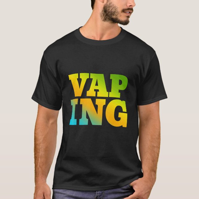 Camiseta Vaping Diseñado Con Colores Naturales (Anverso)