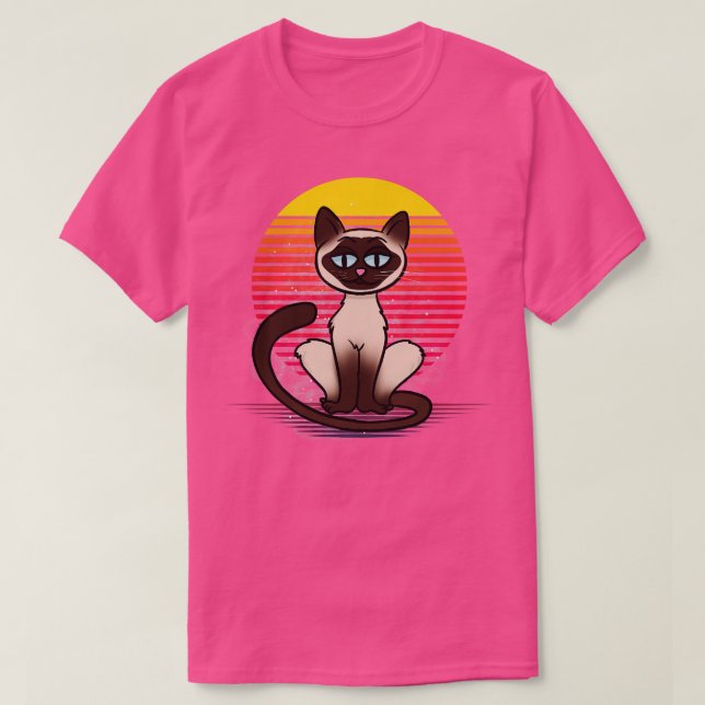 Camiseta Vapor de gato siamés (Diseño del anverso)