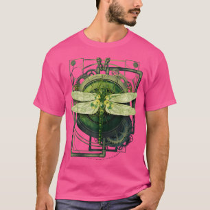 Camiseta Vapor de vapor Vectoriano Acero mecánico de arte v