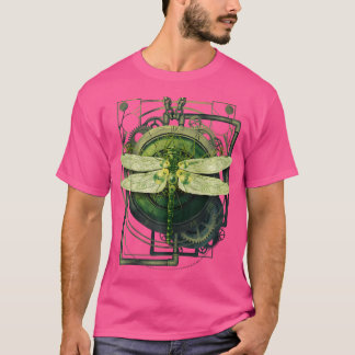 Camiseta Vapor de vapor Vectoriano Acero mecánico de arte v
