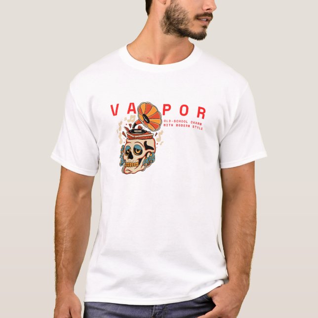 Camiseta Vapor: ¡Encanto de la vieja escuela con estilo mod (Anverso)