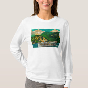 Camiseta Vapor turístico en el lago diablo, Skagit