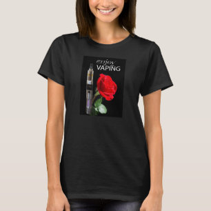 Camiseta Vaporizar y flor de rosa