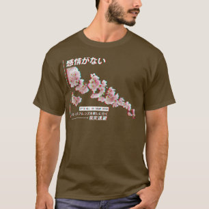 Camiseta Vaporwave Aesthetic Cherry Blossom, Glitch Japan A