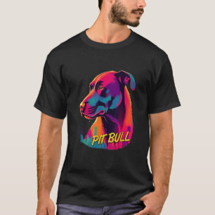 Camiseta Vaporwave American Pit Bull Terrier Retro Futurist