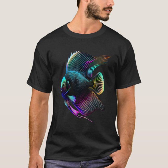 Camiseta Vaporwave Angelfish (Anverso)