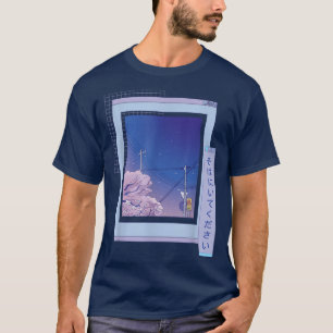 Camiseta Vaporwave Anime Sakura Guay Fun Retrowave Personal