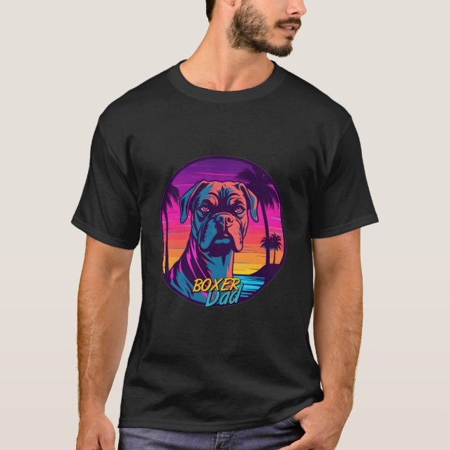 Camiseta Vaporwave Boxer Dad Futuristic Boxer (Anverso)