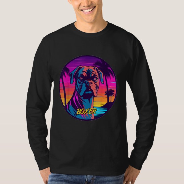 Camiseta Vaporwave Boxer Retro Futuristic Boxer (Anverso)