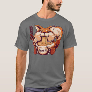 Camiseta Vaporwave Cute Shiba Inu Kawaii Ramen japonés Noo