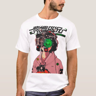 Camiseta Vaporwave Cyberpunk japonés estilo urbano moderno