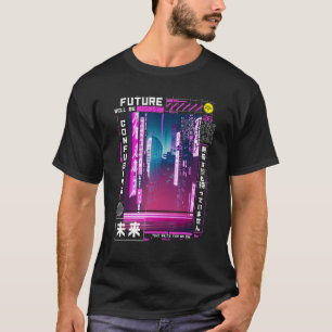 Camiseta Vaporwave de cyberpunk en Tokio con vibraciones re