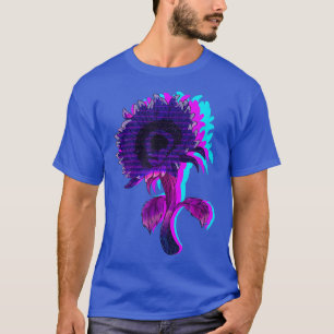 Camiseta Vaporwave de hippie de onda sintética floral retro