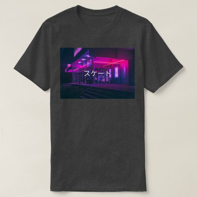 Camiseta Vaporwave del patín japonés (Diseño del anverso)