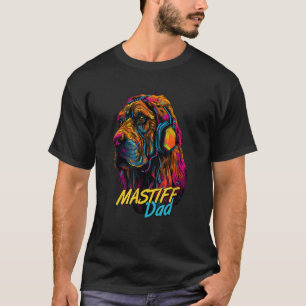 Camiseta Vaporwave English Mastiff Dad Futurista English M
