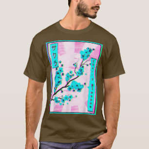 Camiseta Vaporwave Estética Sakura Cerezo Blossom Retro Gl