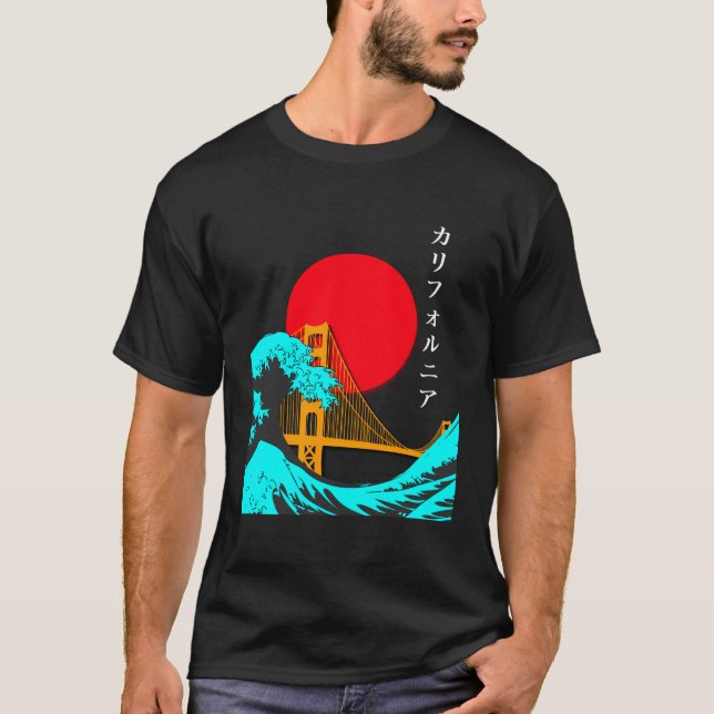 Camiseta Vaporwave Estético de Manga Larga Shirtbig Onda De (Anverso)