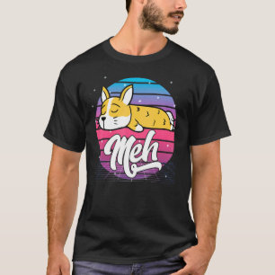 Camiseta Vaporwave Estético Meme Otaku Japonés Meh Corgi