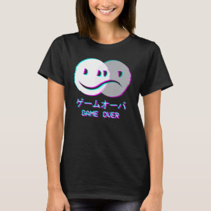 Camiseta Vaporwave Estético Triste Face Triste Chica Niño G