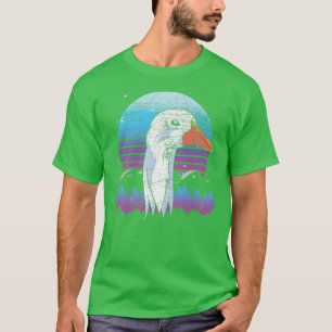 Camiseta Vaporwave Farm Animal Goose Lover Farmer Bird Retr