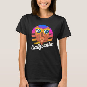 Camiseta Vaporwave gafas de sol californiano de oso 90