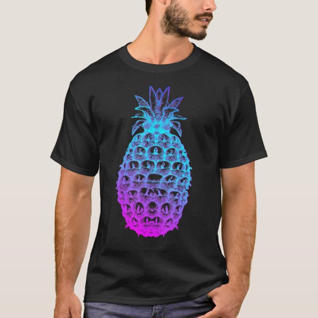 Camiseta Vaporwave Glitch Estilo estético Japón Pineapple G (Anverso)