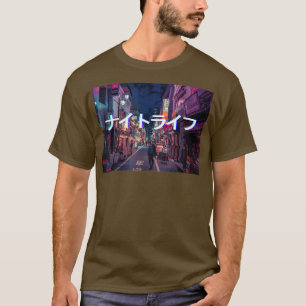 Camiseta Vaporwave Glitch Outrun Tokyo Night Life Naito Rai