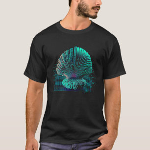 Camiseta Vaporwave Glitch Sea Shell