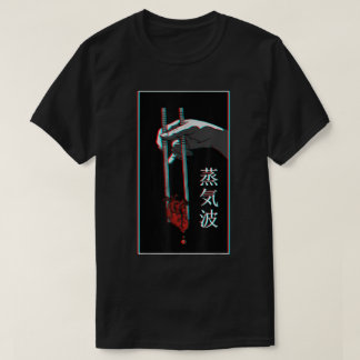 Camiseta Vaporwave Heart Chopsticks Glitch Art