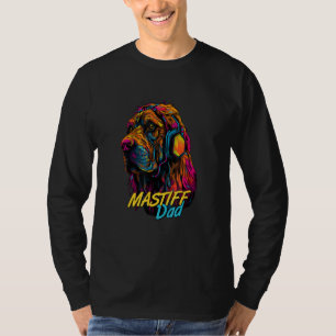 Camiseta Vaporwave inglés Mastín Papá Futurista inglés M