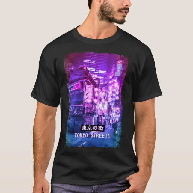 Camiseta Vaporwave Japan Street Fashion Tokyo Streets (Anverso)