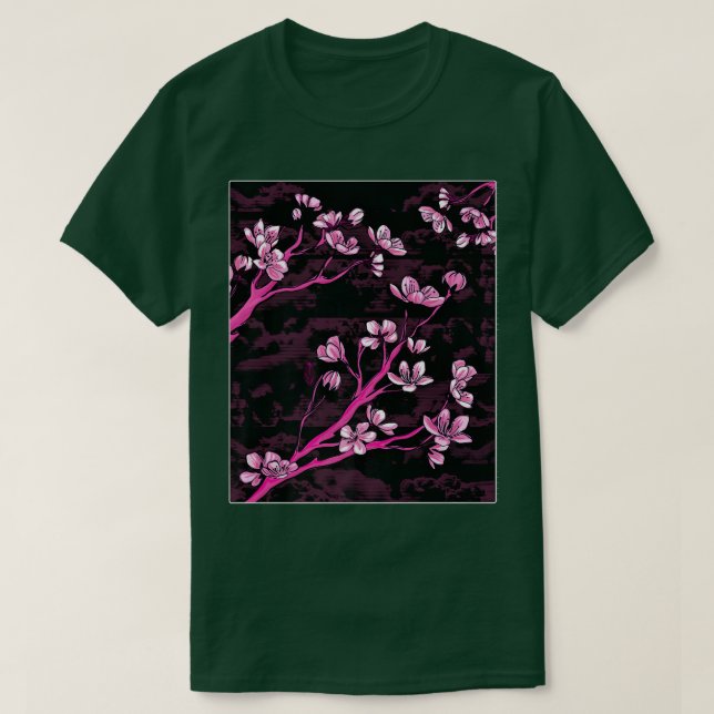 Camiseta Vaporwave Japan Style Japanese Cherry Blossom Saku (Diseño del anverso)