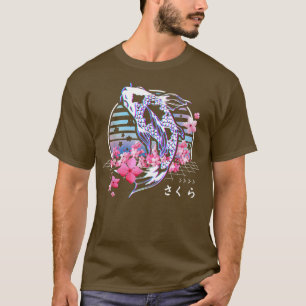 Camiseta Vaporwave Japonés Koi Sakura Cherry Blossom Nishi