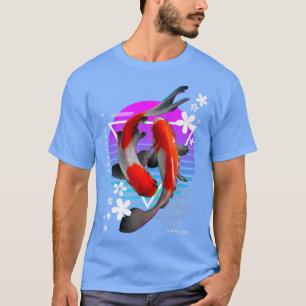 Camiseta Vaporwave Japonés Koi Sakura Cherry Blossom Nishi