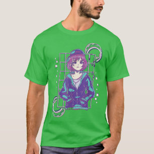 Camiseta Vaporwave japonés y vaporwave con chica de vaporwa