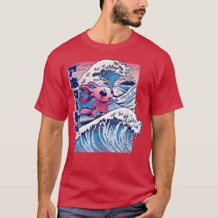 Camiseta Vaporwave Kanagawa Great Wave Japón