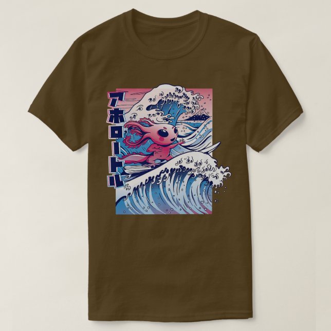 Camiseta Vaporwave Kanagawa Great Wave Japón (Diseño del anverso)