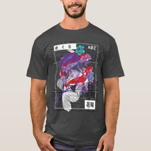Camiseta Vaporwave Koi Fish Japan Sakura Carp Breeder1344